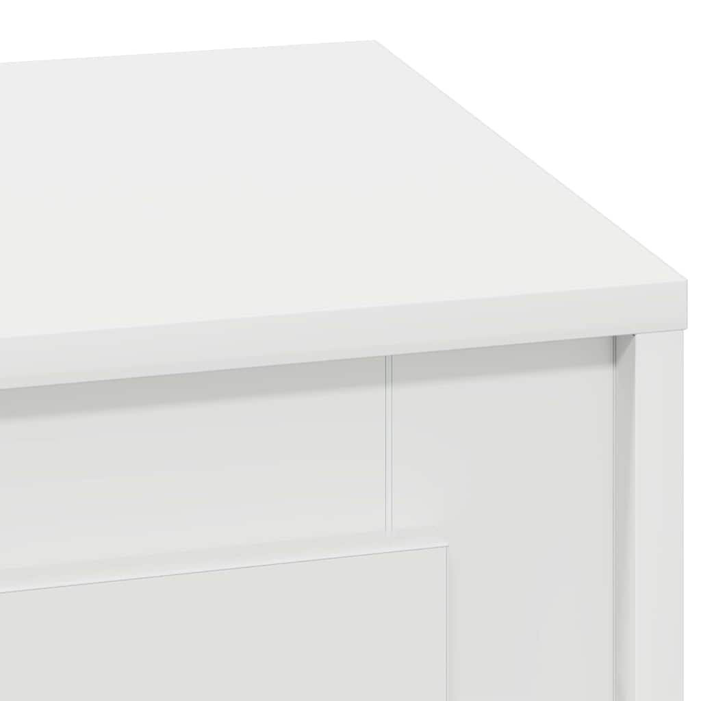 Bedside Cabinet with White 44 x 34.5 x 45 cm Engineered wood